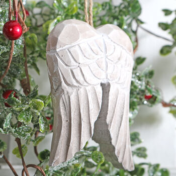 Wooden Angel Wings Decoration, 2 of 3