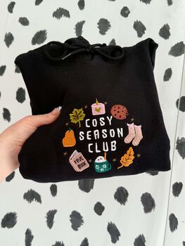 Cosy Season Club Embroidered Sweatshirt Or Hoodie, 7 of 12
