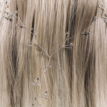 Crystal Or Freshwater Pearl Plait Hair Vine Celine 'Y', 8 of 12