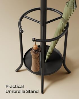 Coat Rack Freestanding Coat Stand With Umbrella Holder, 4 of 7