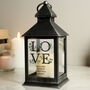 Personalised Love LED Black Lantern Wedding Gift, thumbnail 1 of 2