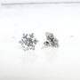 Laser Cut Glitter Christmas Snowflake Earrings Studs, thumbnail 5 of 5