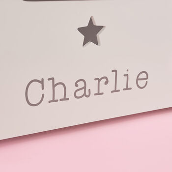 Personalised Large White Star Design Toy Box, 2 of 4