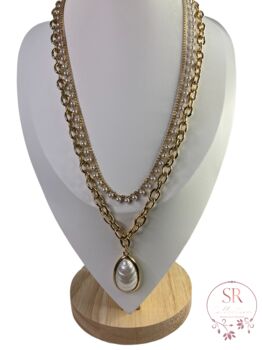 Valentina Gold Plated Layered Necklace, 3 of 4