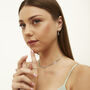 Sterling Silver Pave Spike Rhombus Drop Earring, thumbnail 6 of 8