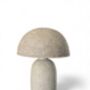 Elara Lamp Papier Mâché And Iron In Natural Grey Or White, thumbnail 2 of 10