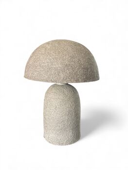 Elara Lamp Papier Mâché And Iron In Natural Grey Or White, 2 of 10
