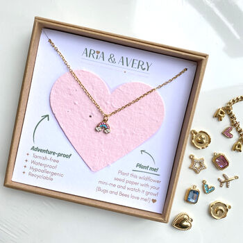 Child's Waterproof Rainbow Necklace And Plantable Heart, 3 of 4