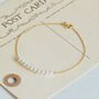 Delicate Gold Vermeil Pearl Bracelet, thumbnail 3 of 4