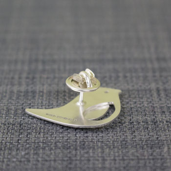 Sterling Silver Watercolour Small Bird Brooch Pin, 3 of 4