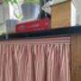 Velcro Sink Skirt, Red Ticking Stripes Cabinet Curtain Bespoke, thumbnail 7 of 9
