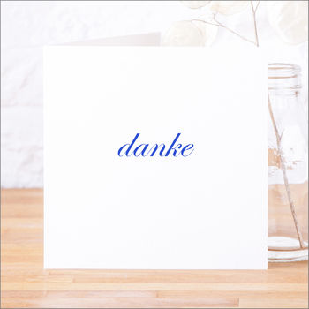 Single Or Pack Of German 'Danke' Thank You Cards, 8 of 10