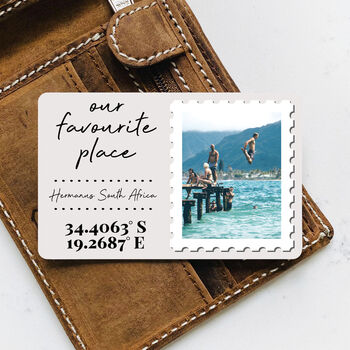 Personalised Favourite Place Wallet Metal Photo Card, 4 of 8
