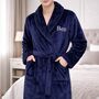 Personalised Unisex Embroidered Robe Dressing Gown, thumbnail 4 of 5