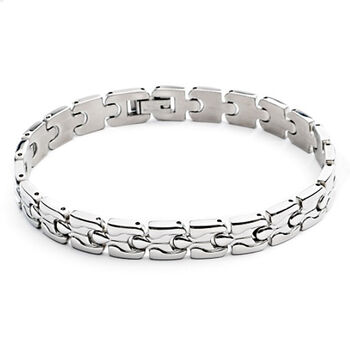 Mens Stainless Steel Link Bracelet, 2 of 2