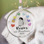 Baby's First Christmas Rainbow Penguin Bauble, thumbnail 3 of 12