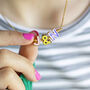 Best Friends Necklace With Enamel Initials, thumbnail 3 of 10
