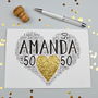 Personalised 50th Birthday Sparkle Card, thumbnail 9 of 12