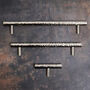 Solid Brass Nickel Hammered Cabinet Pull Handles, thumbnail 5 of 12