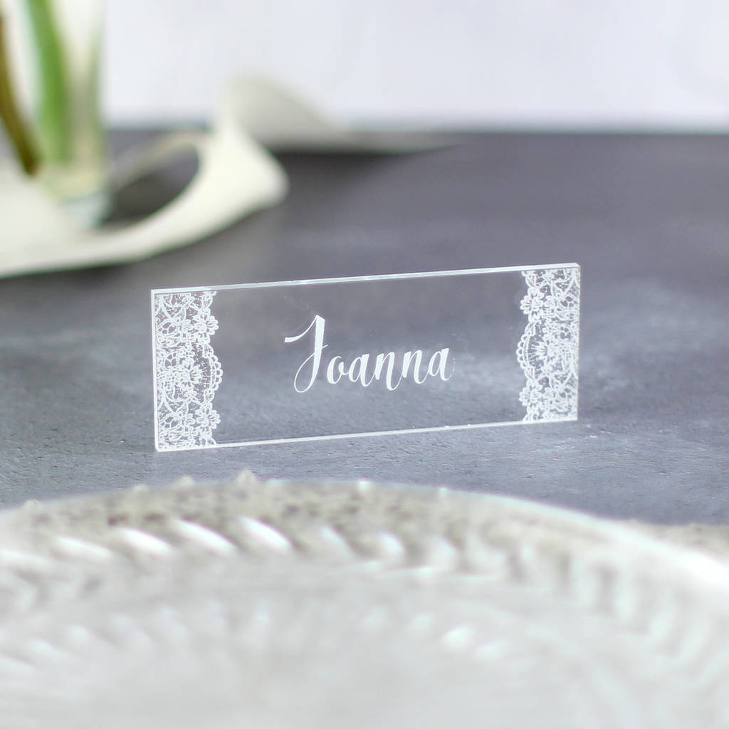 Personalised Lace Wedding Place Settings, 1 of 4