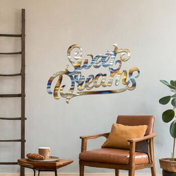 Contemporary Metal Sweet Dreams Wall Decor For Bedroom, 4 of 11