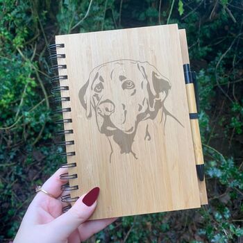 Personalised Labrador Silhouette Engraved Notebook, 3 of 3
