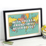 Personalised World Map Friendship Print, thumbnail 2 of 3