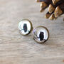 Black Owl Earrings, thumbnail 2 of 4