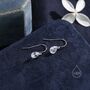 Faceted Glass Crystal Drop Hook Earrings, thumbnail 5 of 12