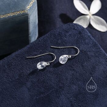 Faceted Glass Crystal Drop Hook Earrings, 5 of 12