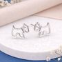 Sterling Silver Scottie Dog Stud Earrings – 10mm X 6mm, thumbnail 1 of 9