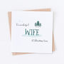 Personalised Christmas Tree Wife Card, thumbnail 2 of 4