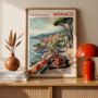 Monaco Poster With F1 Car, thumbnail 6 of 6