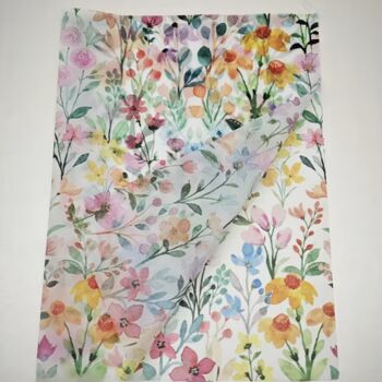 Hand Drawn Watercolor Floral Pattern Tissue Gift Wrap, 2 of 2