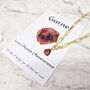 18k Gold Plated Garnet Paperclip Chain Necklace, thumbnail 4 of 4