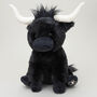 Black Longhorn Medium Plush 23cm Soft Toy, thumbnail 1 of 8
