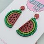 Watermelon Glittery Earrings, thumbnail 4 of 4