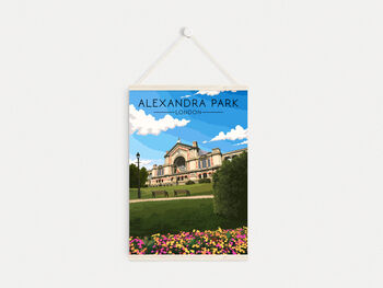 Alexandra Park London Travel Poster Art Print, 6 of 8