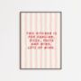Kitchen Dancing Quote Wall Art Food Wine Lover Gift, thumbnail 8 of 10