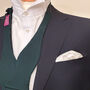 Dark Green Self Tie Silk Knitted Bow Tie 7cm, thumbnail 5 of 5