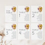 Wedding Seating Plan Cards Autumn Sunflower, thumbnail 3 of 4