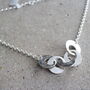 Hammered Silver Link Air O Necklace, thumbnail 4 of 4