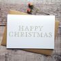 'Happy Christmas' Typography Christmas Card, thumbnail 1 of 4