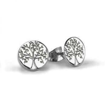 Tree Of Life Sterling Silver Stud Earrings, 3 of 6