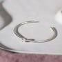 Sterling Silver Chunky Friendship Knot Bangle, thumbnail 2 of 8