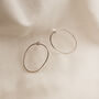 Recycled Sterling Silver Free Formed Oval Earrings, thumbnail 1 of 5