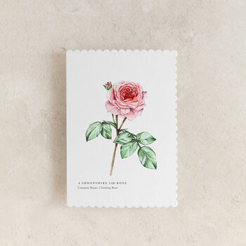 Rose Floral Watercolour Greetings Card, 2 of 2