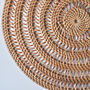 Balinese Hand Woven Spiral Placemat Charger, thumbnail 7 of 8