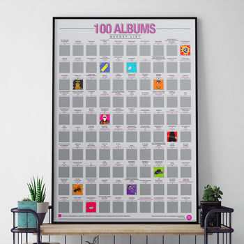 100 Albums Scratch Bucket List Poster, 2 of 4