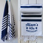 Personalised Beach And Bath Towel, 2nd Anniversary Gift, thumbnail 5 of 11